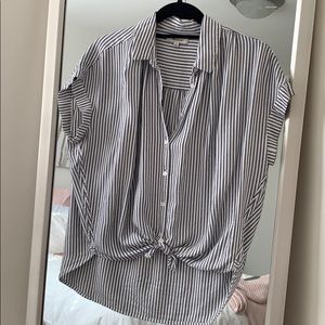 Madewell Stripped button up blouse